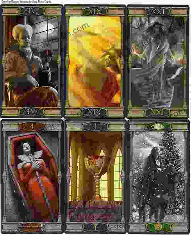 A Captivating Vampire Tarot Card Featuring Intricate Victorian Inspired Artwork. The Vampire Tarot Robert Michael Place