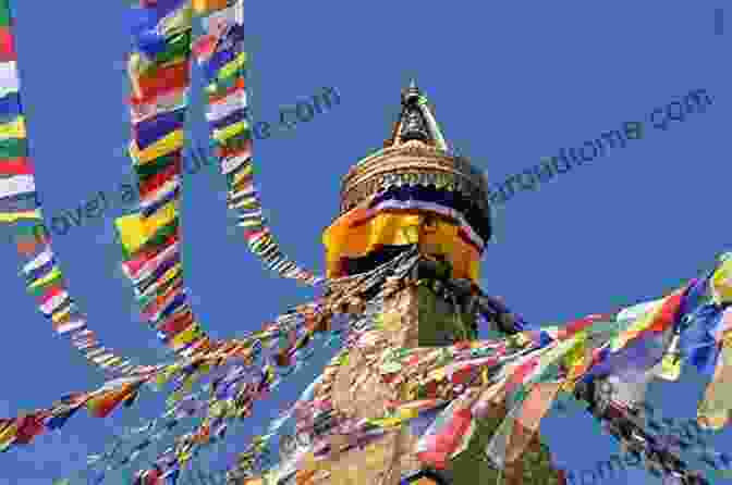 A Close Up Of A Tibetan Monastery, Its Intricate Architecture And Colorful Prayer Flags Conveying A Sense Of Spirituality And Cultural Heritage. With Mounted Infantry In Tibet