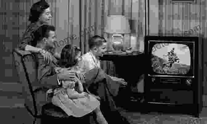 A Group Of People Gathered Around A Vintage Television Set Watching A Black And White Movie. Los Angeles Television Reiland Rabaka