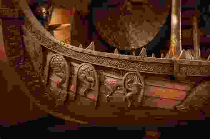 A Majestic Viking Ship With Intricate Carvings, Symbolic Of The Fearless Spirit Of These Seafaring Warriors. Over Empires And Oceans: Pioneers Aviators And Adventurers Forging The International Air Routes 1918 1939