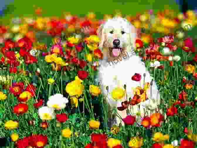 A Photo Of A Dog Standing In A Field Of Flowers With A Blue Sky Above. Dog Days: The Carver Chronicles One