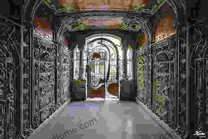 A Photograph Of A Charming Doorway In The Art Nouveau Style, With Its Sinuous Curves And Vibrant Stained Glass Details. Doorways Of Paris Raquel Puig