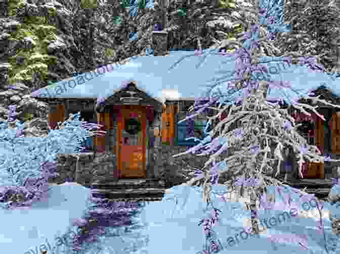 A Secluded Cabin Nestled In A Snow Laden Forest, Promising A Chilling Tale. This Place In The Snow