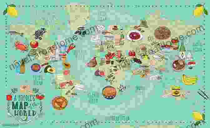 A World Map With Food Icons Representing Different Cuisines Mediterranean: The Art Of Cuisine With Recipes Throughout The World: Mediterranean Turkish Cuisine