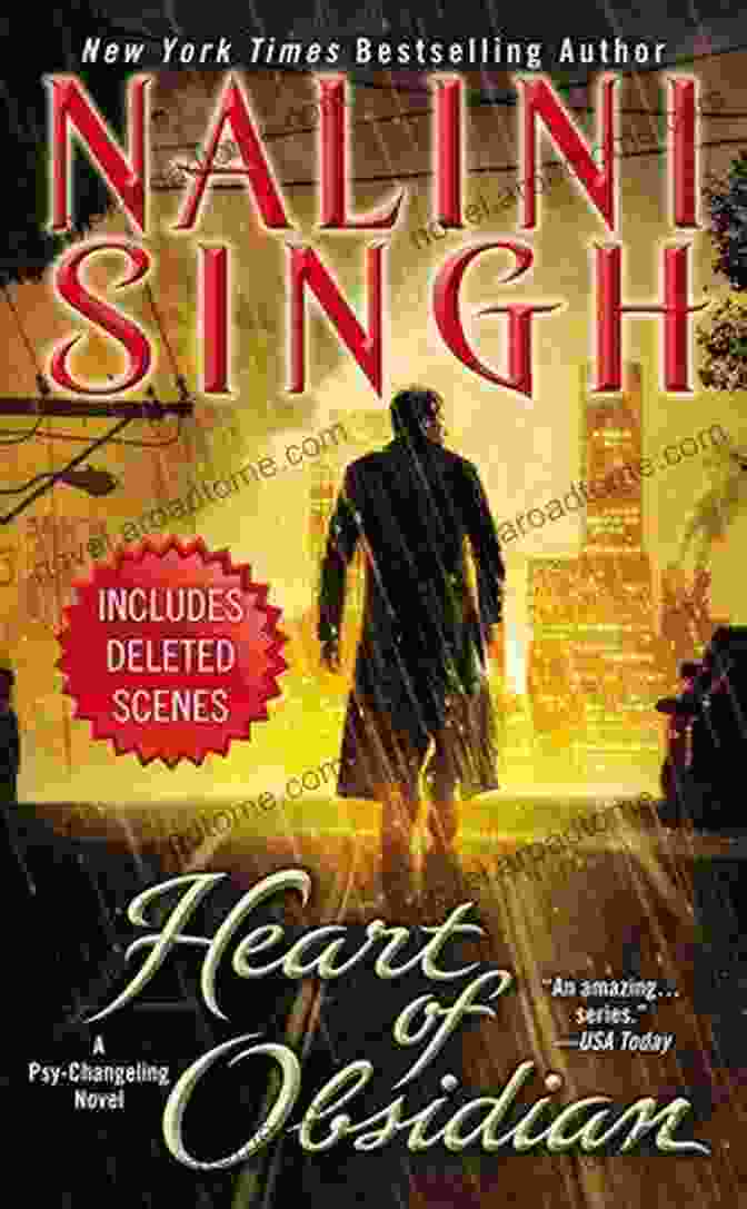 Book Cover Of Heart Of Obsidian By Nalini Singh, Featuring A Woman With Ethereal Wings And A Man With Piercing Blue Eyes Heart Of Obsidian: A Psy Changeling Novel