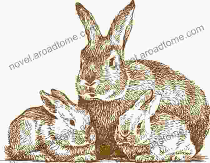 Illustration Of A Family Of Rabbits Foraging In A Field Familiar Life In The Field And Forest: Illustrated 1898