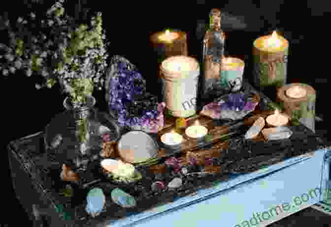 Mystical Altar For Wisdom Spells And Rituals Of The Goddess Minerva